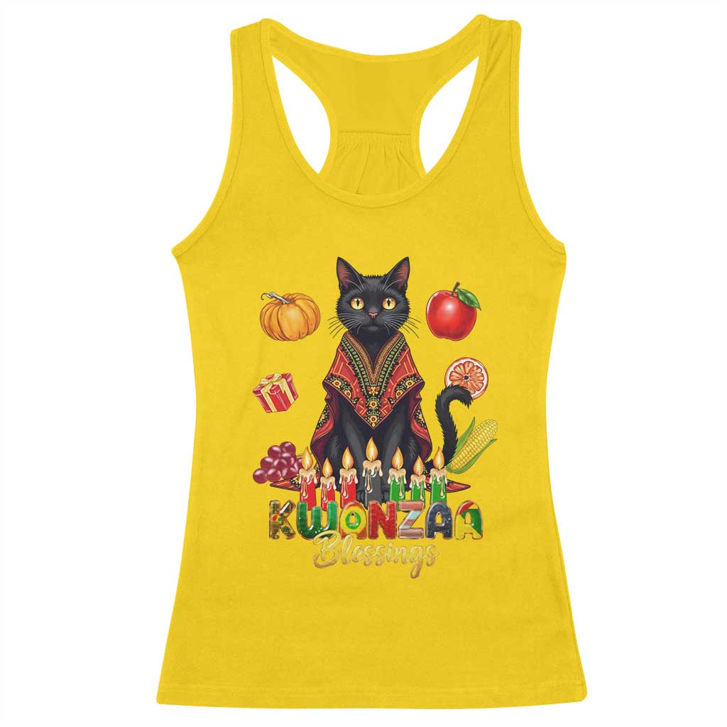 Kwanzaa Blessings Racerback Tank Top Funny Cat African Heritage Gift TS12 Daisy Print Your Wear