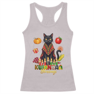 Kwanzaa Blessings Racerback Tank Top Funny Cat African Heritage Gift TS12 Ice Gray Print Your Wear
