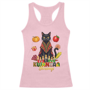 Kwanzaa Blessings Racerback Tank Top Funny Cat African Heritage Gift TS12 Light Pink Print Your Wear
