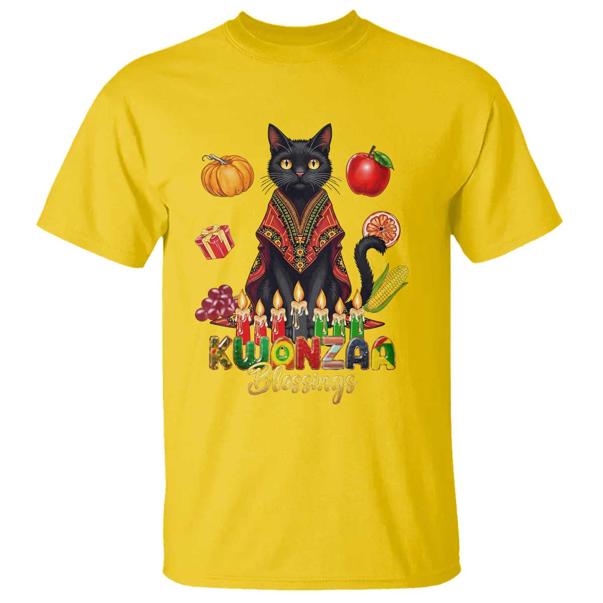 Kwanzaa Blessings T Shirt Funny Cat African Heritage Gift TS12 Daisy Print Your Wear