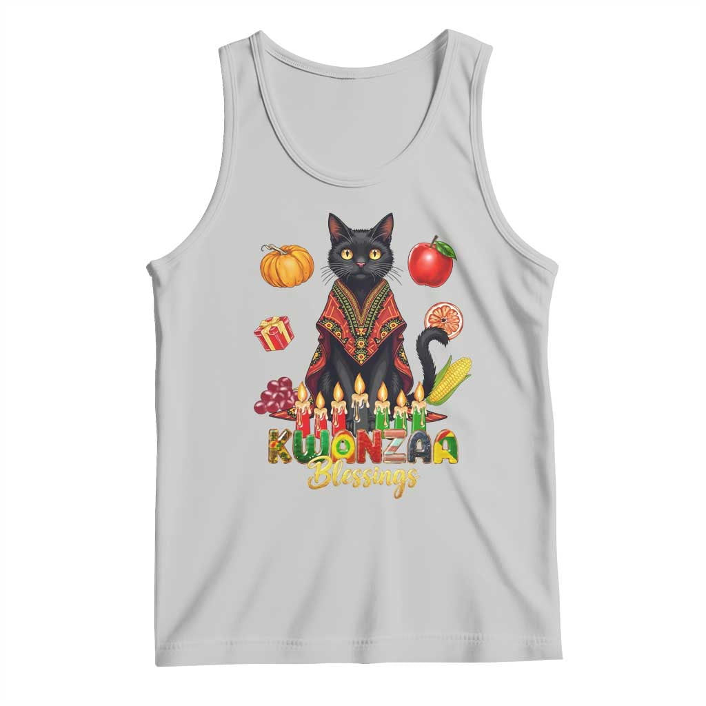 Kwanzaa Blessings Tank Top Funny Cat African Heritage Gift TS12 Ash Print Your Wear
