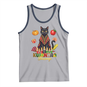 Kwanzaa Blessings Tank Top Funny Cat African Heritage Gift TS12 Athletic Heather Navy Print Your Wear