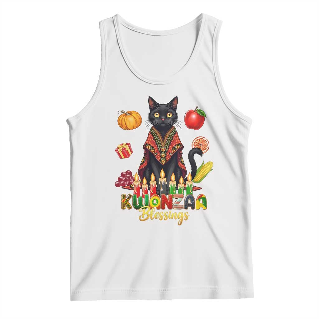 Kwanzaa Blessings Tank Top Funny Cat African Heritage Gift TS12 White Print Your Wear