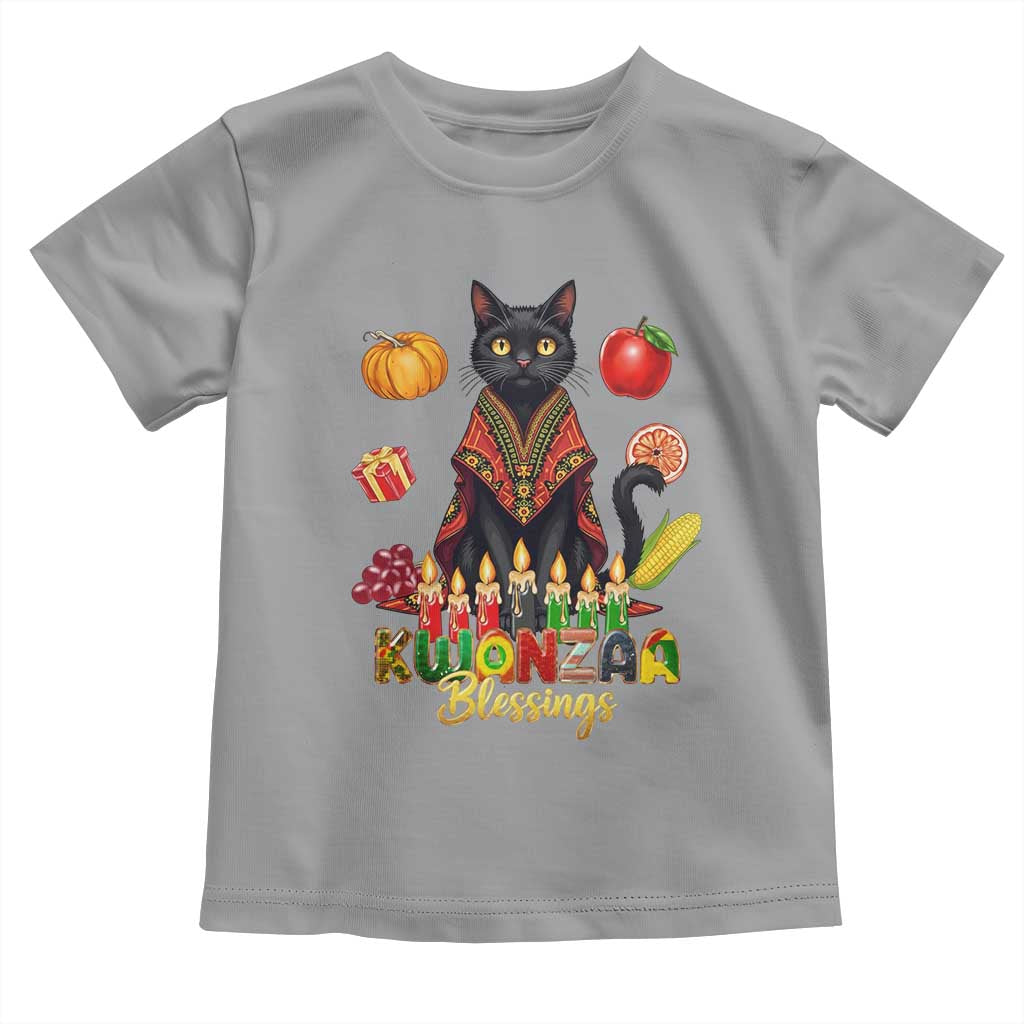 Kwanzaa Blessings Toddler T Shirt Funny Cat African Heritage Gift TS12 Sport Gray Print Your Wear