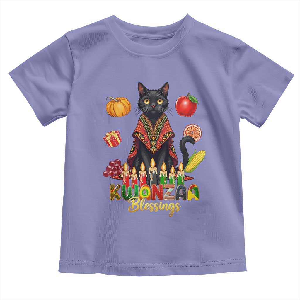 Kwanzaa Blessings Toddler T Shirt Funny Cat African Heritage Gift TS12 Violet Print Your Wear