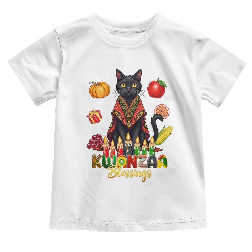 Kwanzaa Blessings Toddler T Shirt Funny Cat African Heritage Gift TS12 White Print Your Wear