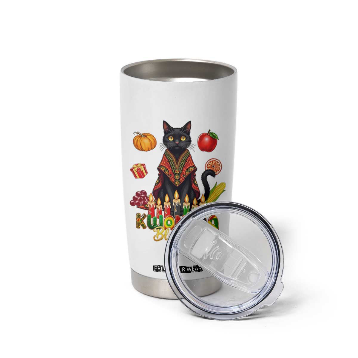 Kwanzaa Blessings Tumbler Cup Funny Cat African Heritage Gift TS12 Print Your Wear
