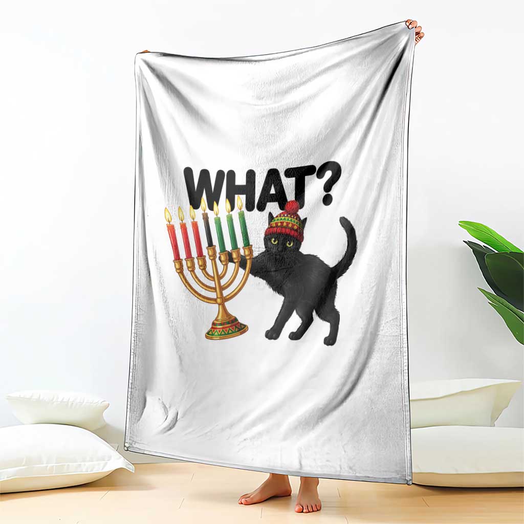Funny Black Cat Chaos Kwanzaa Kinara Candle Throw Blanket African Heritage Gift TS12 Print Your Wear
