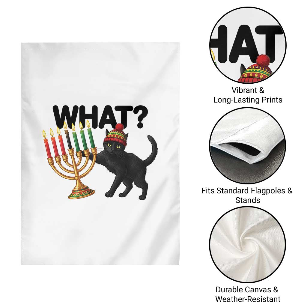 Funny Black Cat Chaos Kwanzaa Kinara Candle Garden Flag African Heritage Gift TS12 Print Your Wear
