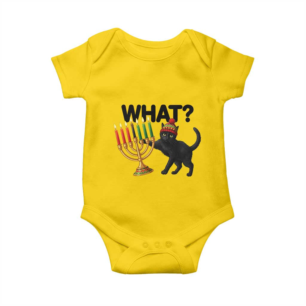 Funny Black Cat Chaos Kwanzaa Kinara Candle Baby Onesie African Heritage Gift TS12 Daisy Print Your Wear
