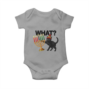 Funny Black Cat Chaos Kwanzaa Kinara Candle Baby Onesie African Heritage Gift TS12 Sport Gray Print Your Wear