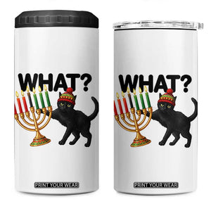 Funny Black Cat Chaos Kwanzaa Kinara Candle 4 in 1 Can Cooler Tumbler African Heritage Gift TS12 One Size: 16 oz White Print Your Wear