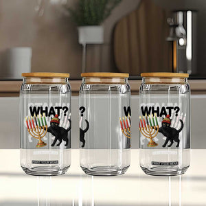 Funny Black Cat Chaos Kwanzaa Kinara Candle Glass Can African Heritage Gift TS12 Print Your Wear