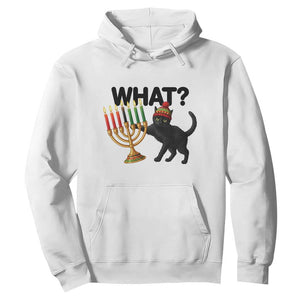 Funny Black Cat Chaos Kwanzaa Kinara Candle Hoodie African Heritage Gift TS12 White Print Your Wear