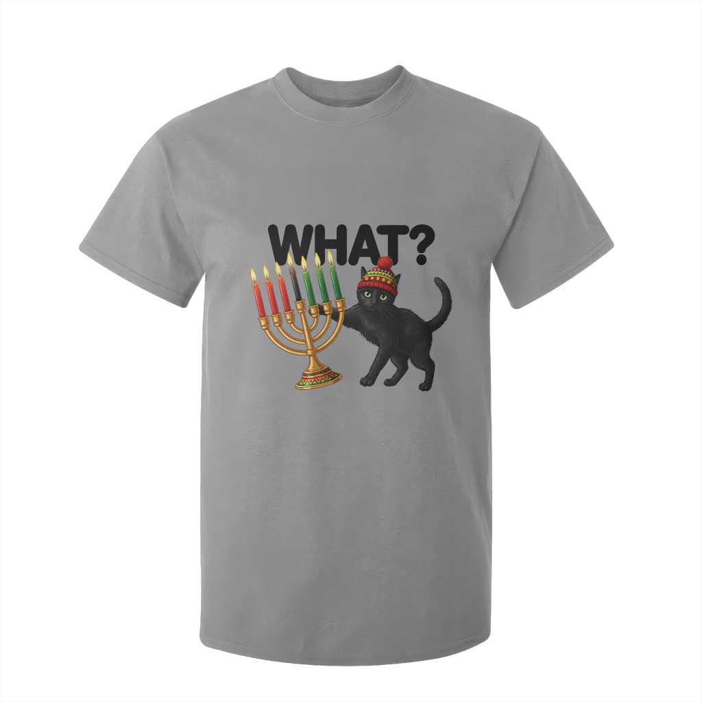 Funny Black Cat Chaos Kwanzaa Kinara Candle T Shirt For Kid African Heritage Gift TS12 Sport Gray Print Your Wear