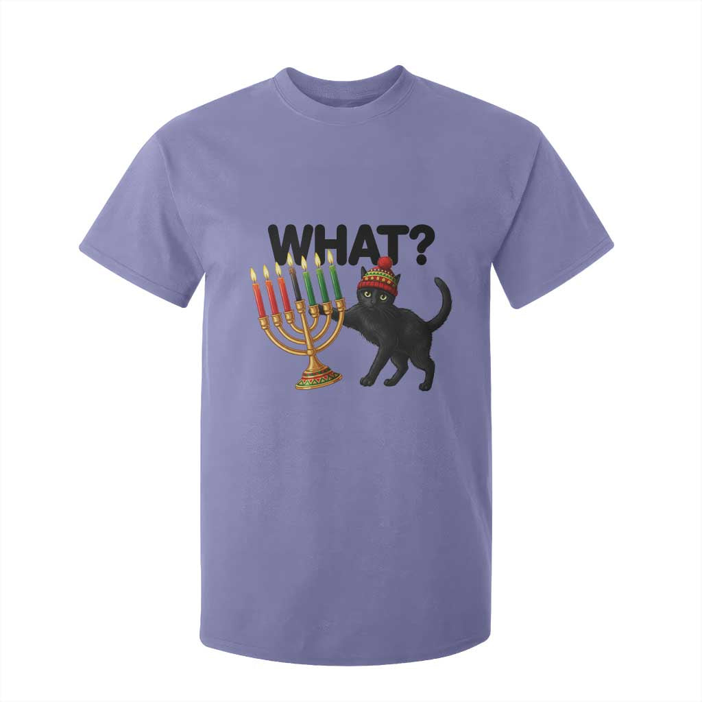 Funny Black Cat Chaos Kwanzaa Kinara Candle T Shirt For Kid African Heritage Gift TS12 Violet Print Your Wear