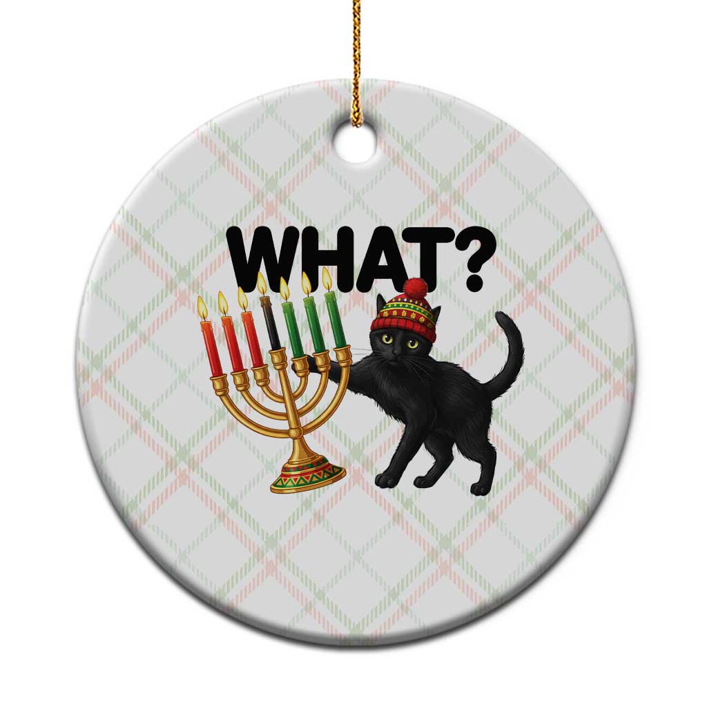 Funny Black Cat Chaos Kwanzaa Kinara Candle Ceramic Ornament African Heritage Gift TS12 1pc Christmas Plaid Print Your Wear