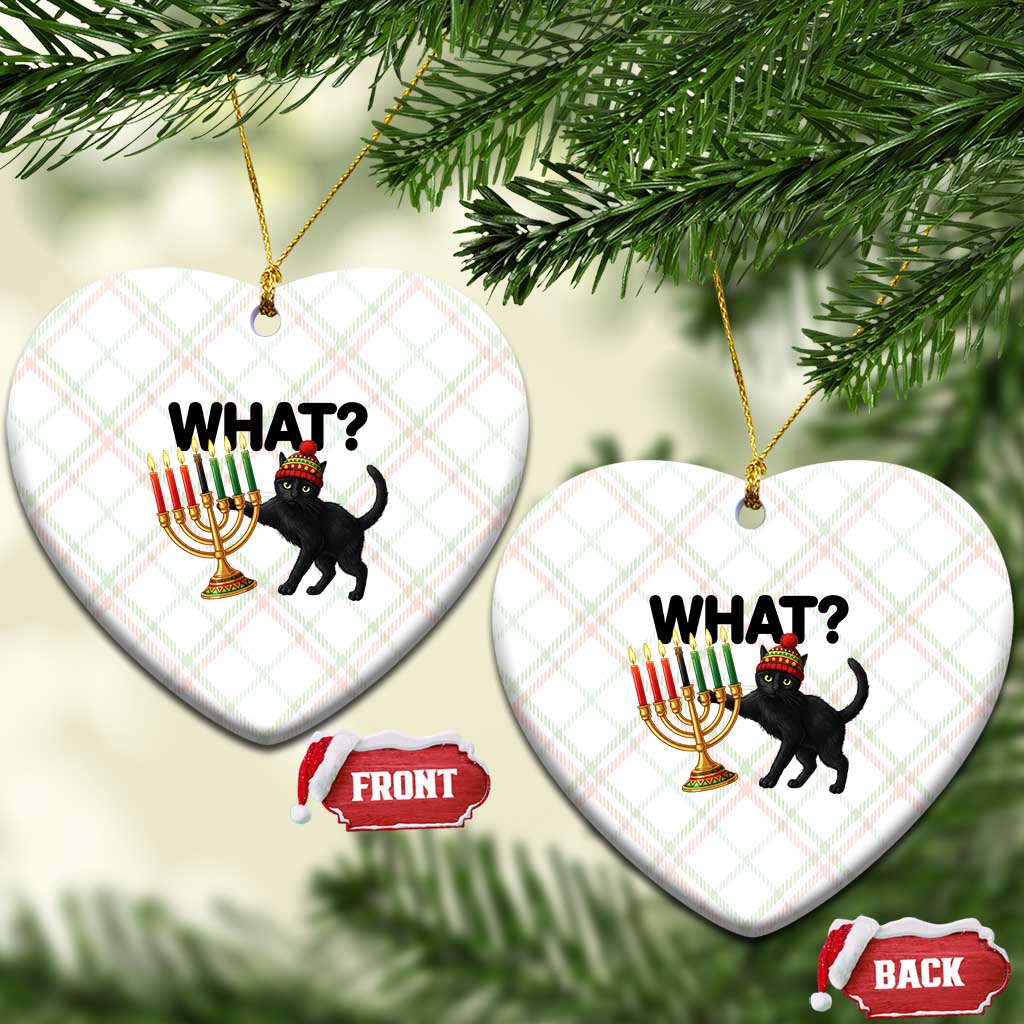 Funny Black Cat Chaos Kwanzaa Kinara Candle Ceramic Ornament African Heritage Gift TS12 Print Your Wear