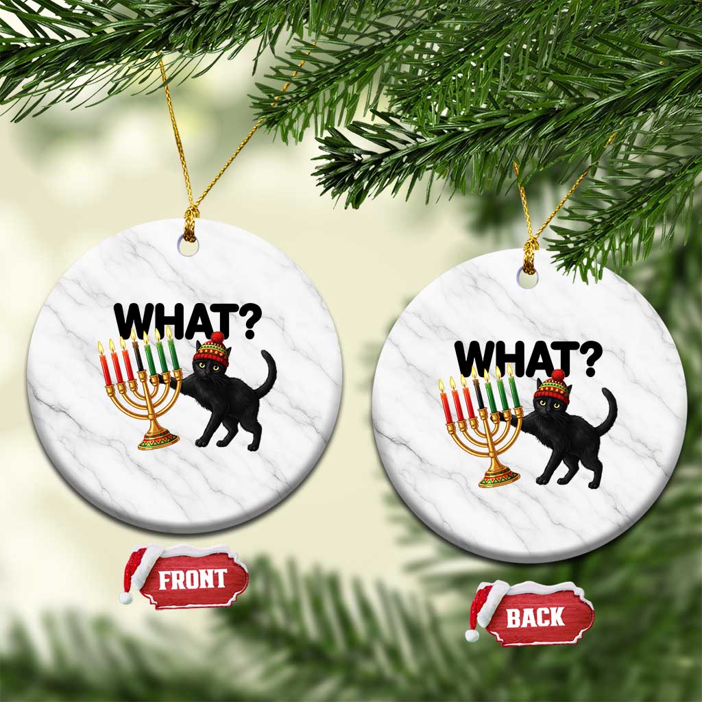 Funny Black Cat Chaos Kwanzaa Kinara Candle Ceramic Ornament African Heritage Gift TS12 1pc White Marble Print Your Wear