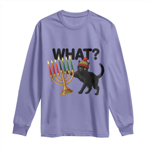 Funny Black Cat Chaos Kwanzaa Kinara Candle Long Sleeve Shirt African Heritage Gift TS12 Violet Print Your Wear