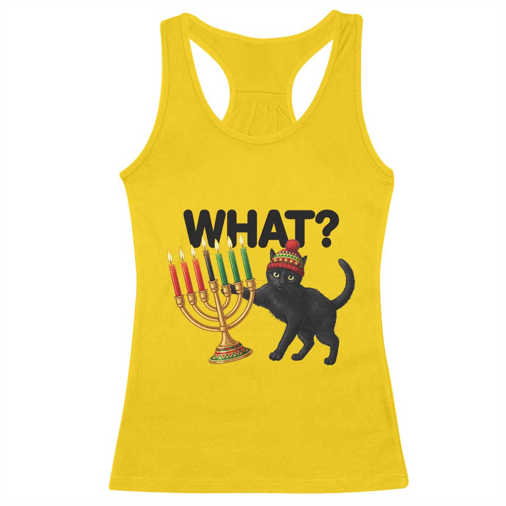 Funny Black Cat Chaos Kwanzaa Kinara Candle Racerback Tank Top African Heritage Gift TS12 Daisy Print Your Wear