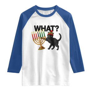 Funny Black Cat Chaos Kwanzaa Kinara Candle Raglan Shirt African Heritage Gift TS12 White Royal Print Your Wear