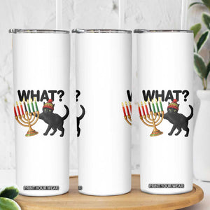 Funny Black Cat Chaos Kwanzaa Kinara Candle Skinny Tumbler African Heritage Gift TS12 Print Your Wear