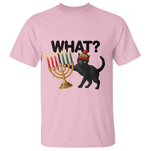 Funny Black Cat Chaos Kwanzaa Kinara Candle T Shirt African Heritage Gift TS12 Light Pink Print Your Wear
