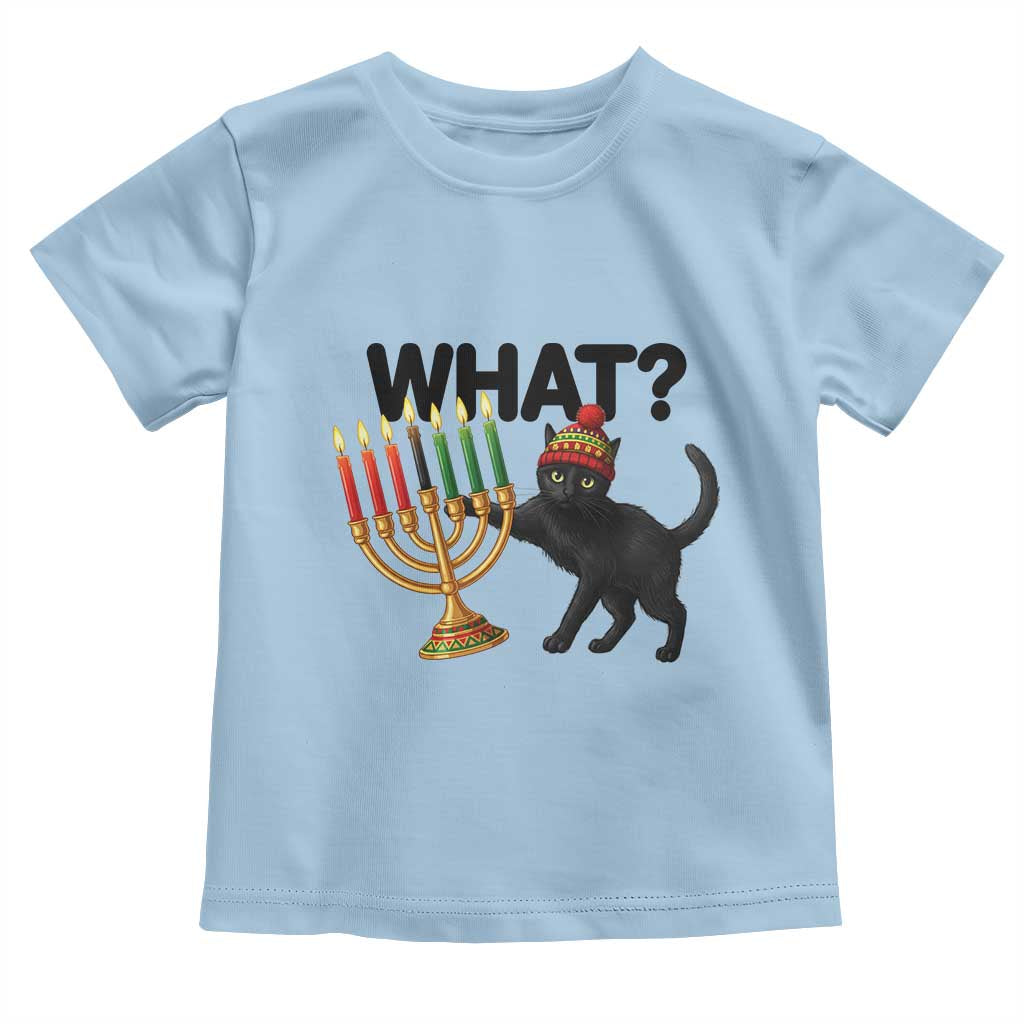 Funny Black Cat Chaos Kwanzaa Kinara Candle Toddler T Shirt African Heritage Gift TS12 Light Blue Print Your Wear