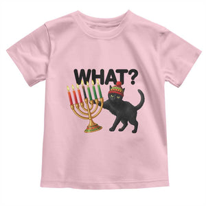 Funny Black Cat Chaos Kwanzaa Kinara Candle Toddler T Shirt African Heritage Gift TS12 Light Pink Print Your Wear