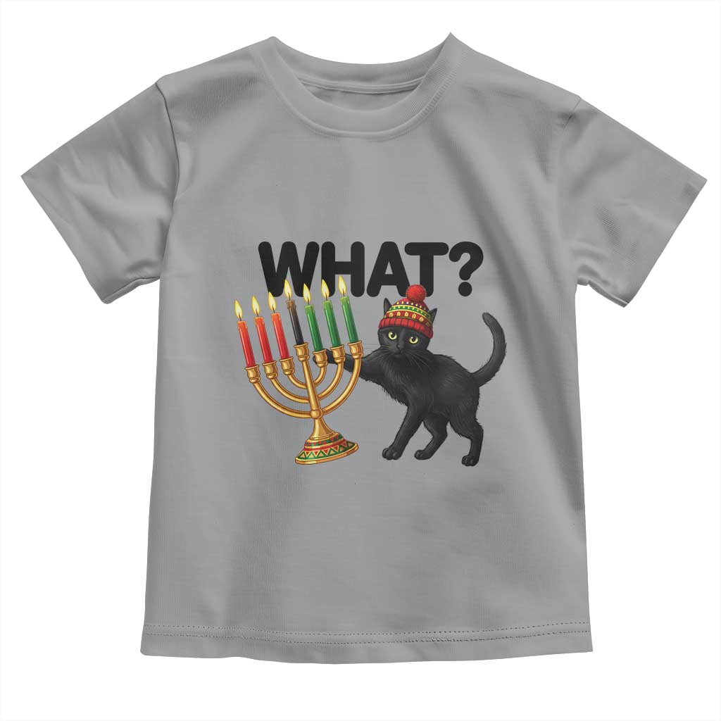 Funny Black Cat Chaos Kwanzaa Kinara Candle Toddler T Shirt African Heritage Gift TS12 Sport Gray Print Your Wear