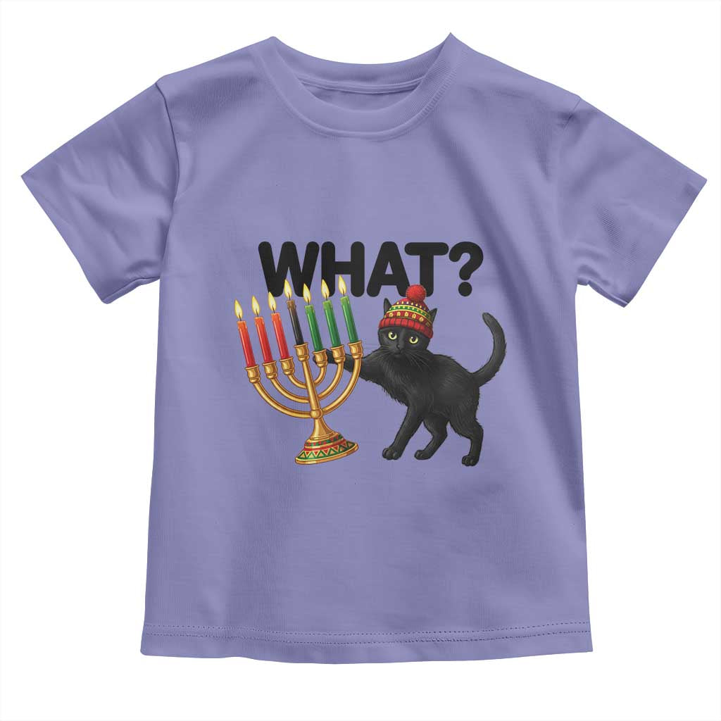 Funny Black Cat Chaos Kwanzaa Kinara Candle Toddler T Shirt African Heritage Gift TS12 Violet Print Your Wear