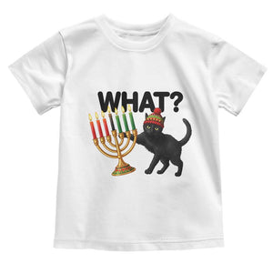 Funny Black Cat Chaos Kwanzaa Kinara Candle Toddler T Shirt African Heritage Gift TS12 White Print Your Wear