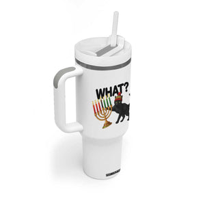 Funny Black Cat Chaos Kwanzaa Kinara Candle Tumbler With Handle African Heritage Gift TS12 Print Your Wear