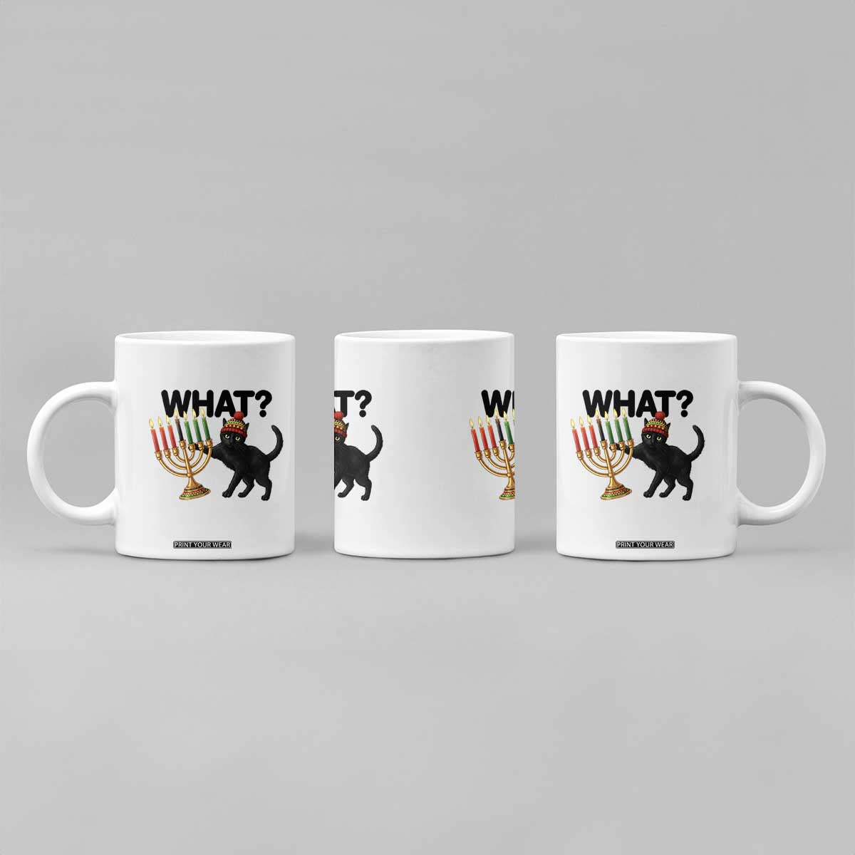 Funny Black Cat Chaos Kwanzaa Kinara Candle Coffee Mug African Heritage Gift TS12 Print Your Wear