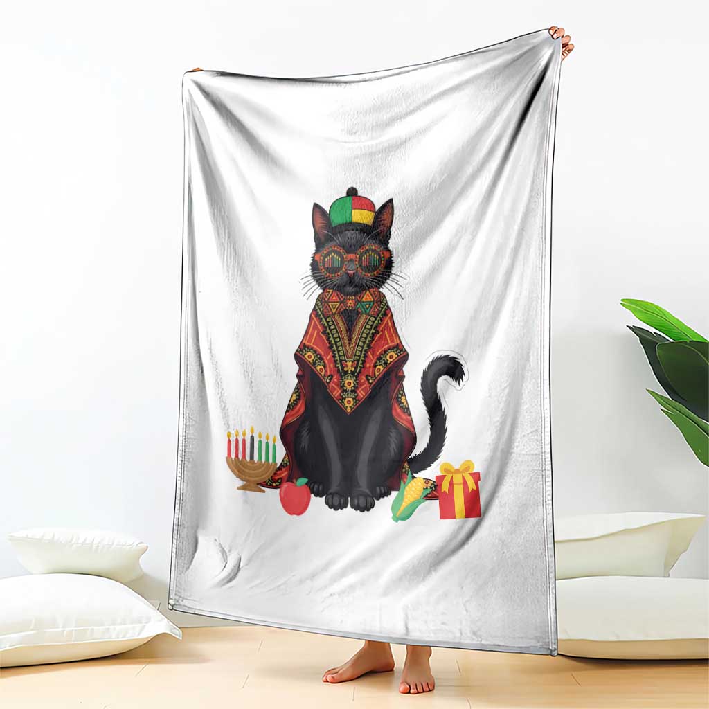 Cute Kwanzaa Cat Dashiki Throw Blanket African Heritage Gift TS12 Print Your Wear