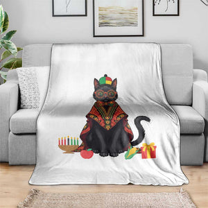 Cute Kwanzaa Cat Dashiki Throw Blanket African Heritage Gift TS12 Print Your Wear