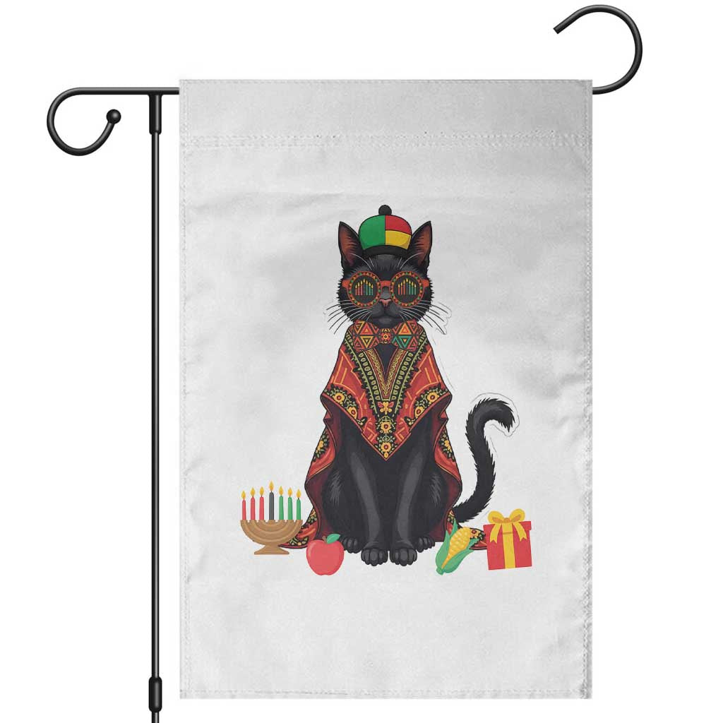 Cute Kwanzaa Cat Dashiki Garden Flag African Heritage Gift TS12 White Print Your Wear