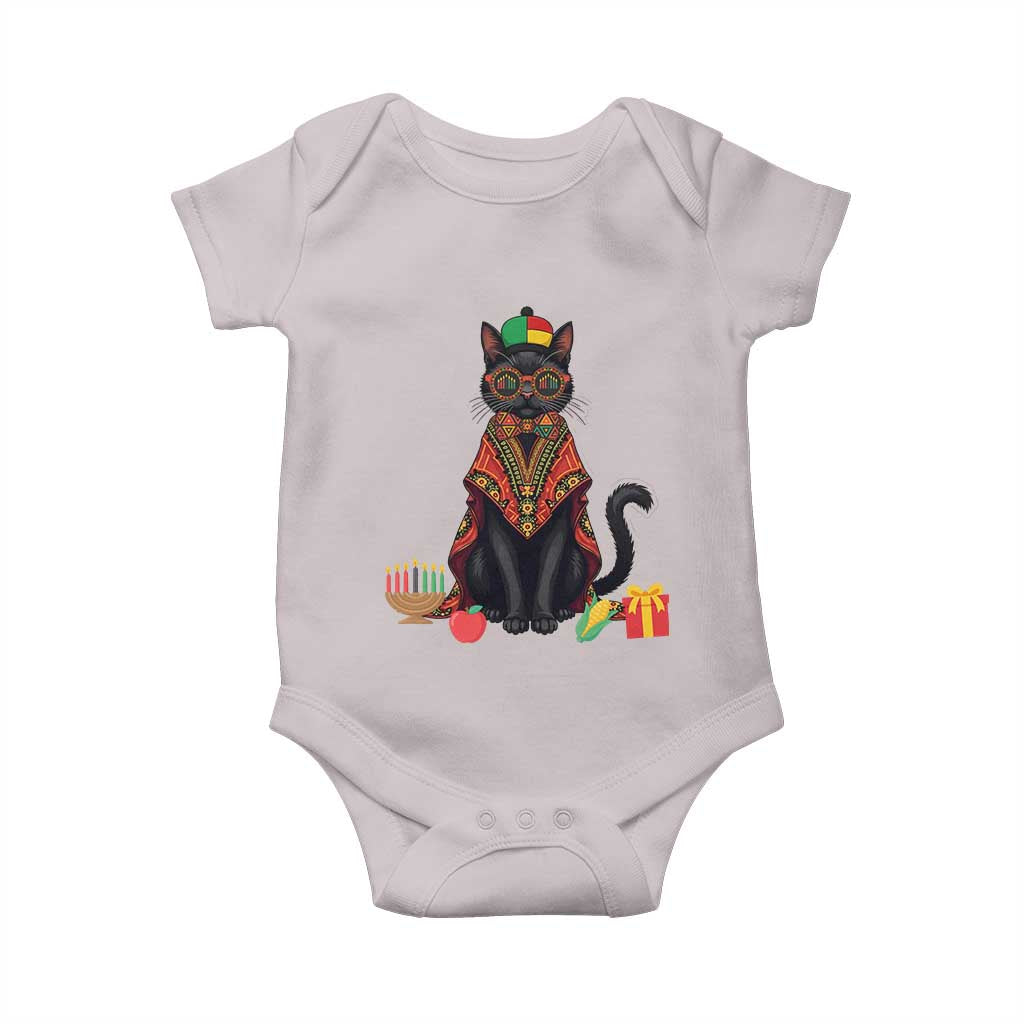 Cute Kwanzaa Cat Dashiki Baby Onesie African Heritage Gift TS12 Ice Gray Print Your Wear