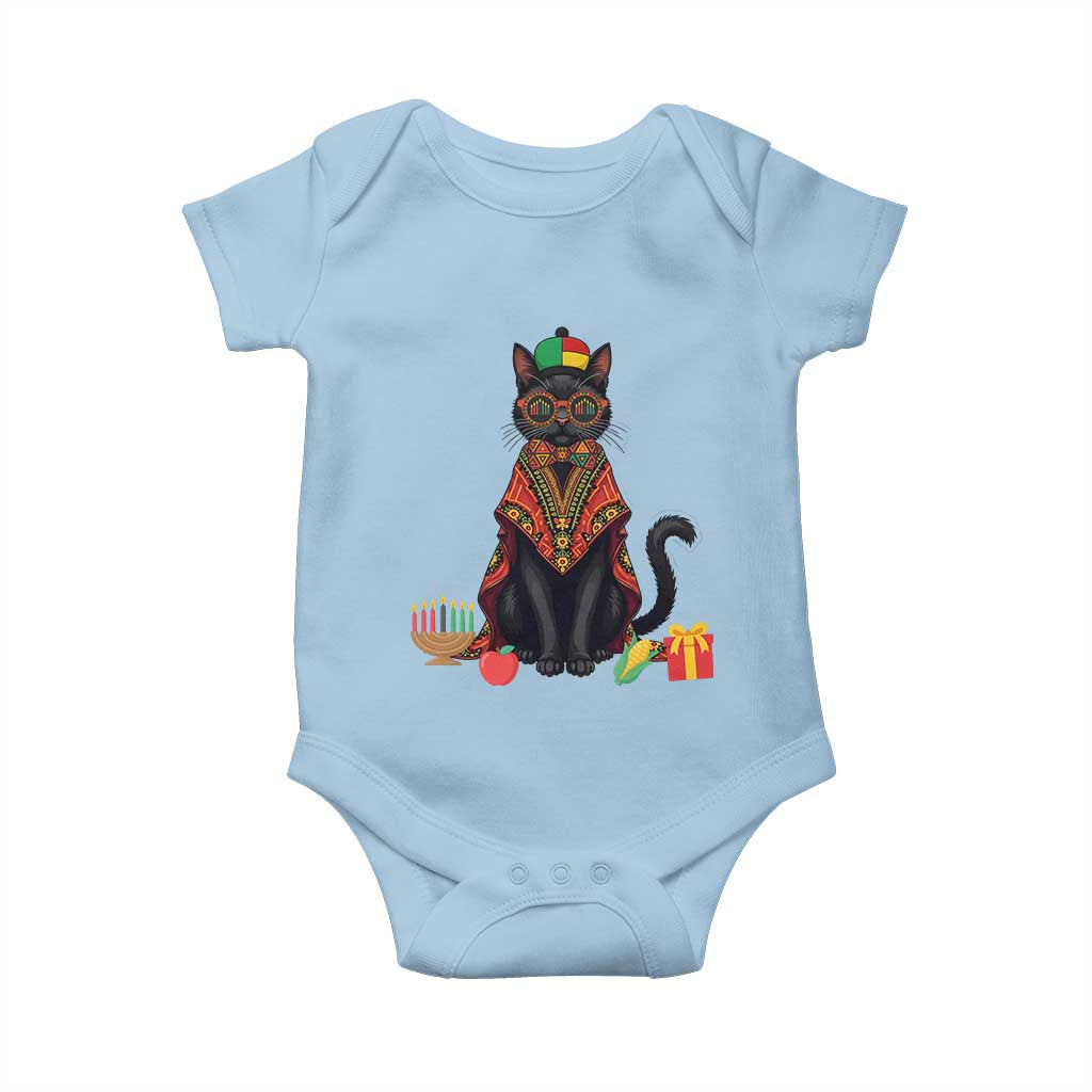 Cute Kwanzaa Cat Dashiki Baby Onesie African Heritage Gift TS12 Light Blue Print Your Wear