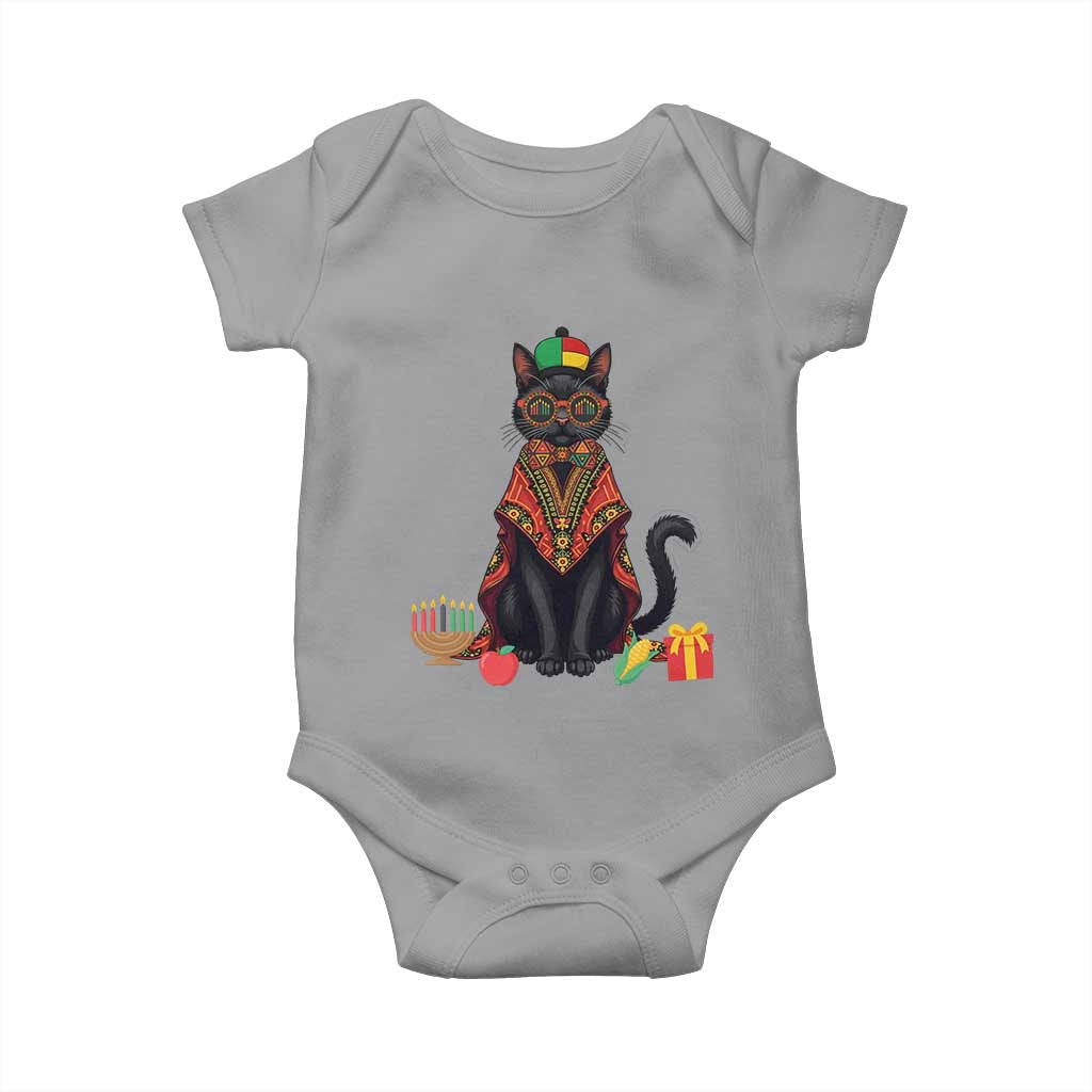 Cute Kwanzaa Cat Dashiki Baby Onesie African Heritage Gift TS12 Sport Gray Print Your Wear