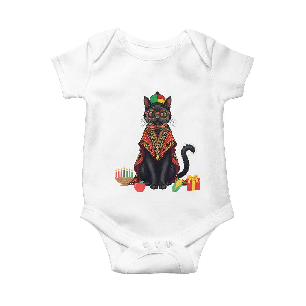 Cute Kwanzaa Cat Dashiki Baby Onesie African Heritage Gift TS12 White Print Your Wear