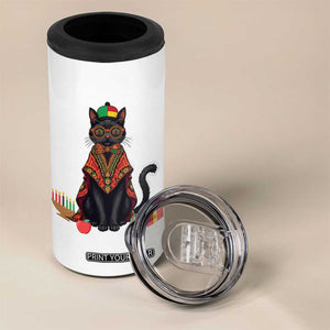 Cute Kwanzaa Cat Dashiki 4 in 1 Can Cooler Tumbler African Heritage Gift TS12 Print Your Wear