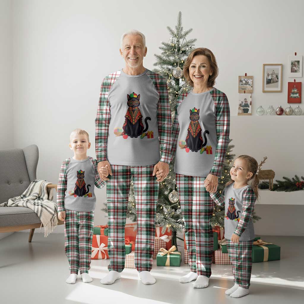 Cute Kwanzaa Cat Dashiki Plaid Pajama Set African Heritage Gift TS12 Christmas Plaid Print Your Wear
