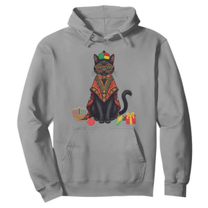 Cute Kwanzaa Cat Dashiki Hoodie African Heritage Gift TS12 Sport Gray Print Your Wear