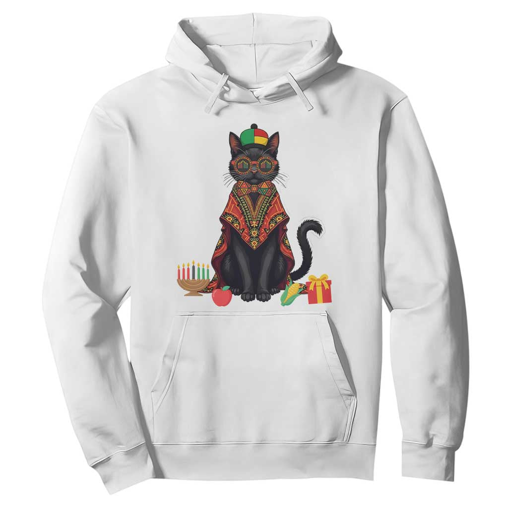 Cute Kwanzaa Cat Dashiki Hoodie African Heritage Gift TS12 White Print Your Wear
