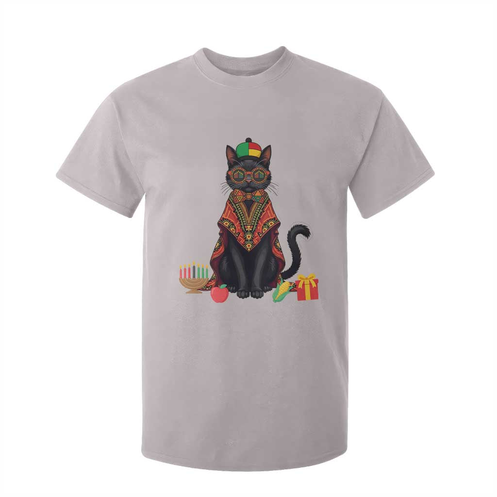 Cute Kwanzaa Cat Dashiki T Shirt For Kid African Heritage Gift TS12 Ice Gray Print Your Wear