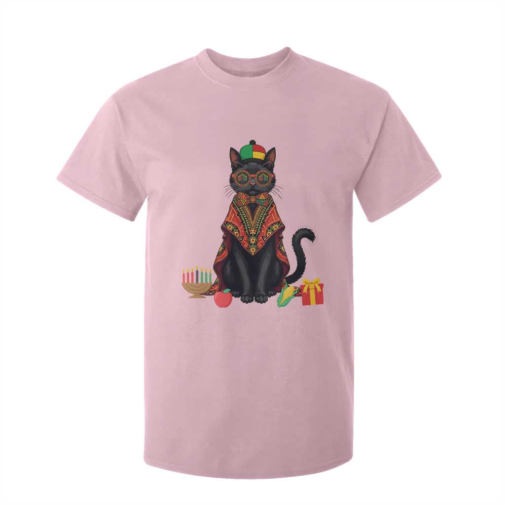 Cute Kwanzaa Cat Dashiki T Shirt For Kid African Heritage Gift TS12 Light Pink Print Your Wear