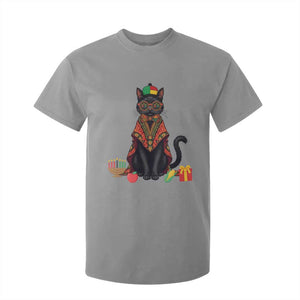 Cute Kwanzaa Cat Dashiki T Shirt For Kid African Heritage Gift TS12 Sport Gray Print Your Wear