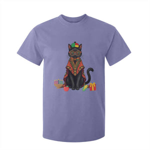 Cute Kwanzaa Cat Dashiki T Shirt For Kid African Heritage Gift TS12 Violet Print Your Wear
